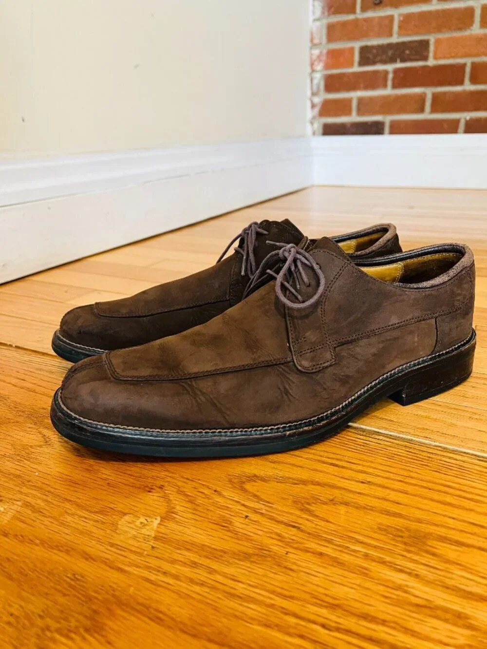 Cole Haan Lenox Hill split-toe brown leather shoes Size 10.5